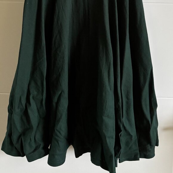 Deep Green Linen Dress - Picture 3 of 6